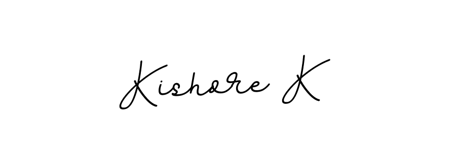 The best way (BallpointsItalic-DORy9) to make a short signature is to pick only two or three words in your name. The name Kishore K include a total of six letters. For converting this name. Kishore K signature style 11 images and pictures png