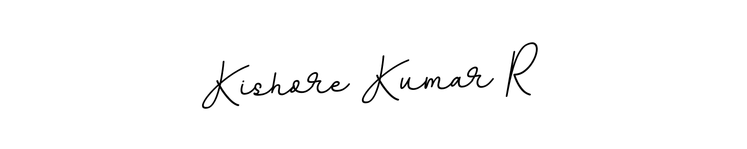 Design your own signature with our free online signature maker. With this signature software, you can create a handwritten (BallpointsItalic-DORy9) signature for name Kishore Kumar R. Kishore Kumar R signature style 11 images and pictures png