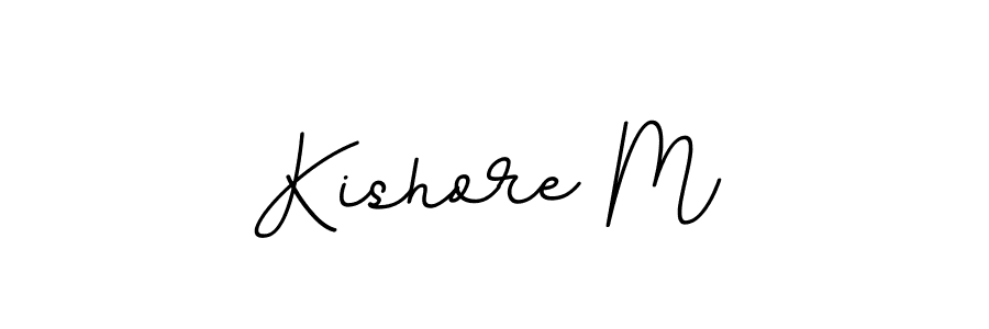 Use a signature maker to create a handwritten signature online. With this signature software, you can design (BallpointsItalic-DORy9) your own signature for name Kishore M. Kishore M signature style 11 images and pictures png