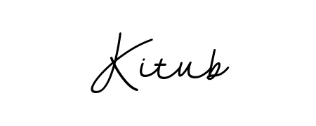 A classic penmanship look for Kitub. The BallpointsItalic-DORy9 font brings timeless elegance and confidence to every signed document. Kitub signature style 11 images and pictures png