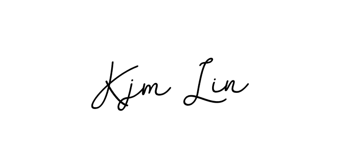 This is the best signature style for the Kjm Lin name. Also you like these signature font (BallpointsItalic-DORy9). Mix name signature. Kjm Lin signature style 11 images and pictures png