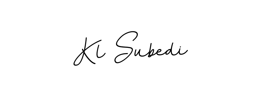 How to make Kl Subedi name signature. Use BallpointsItalic-DORy9 style for creating short signs online. This is the latest handwritten sign. Kl Subedi signature style 11 images and pictures png