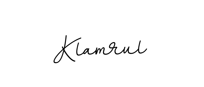Use a signature maker to create a handwritten signature online. With this signature software, you can design (BallpointsItalic-DORy9) your own signature for name Klamrul. Klamrul signature style 11 images and pictures png