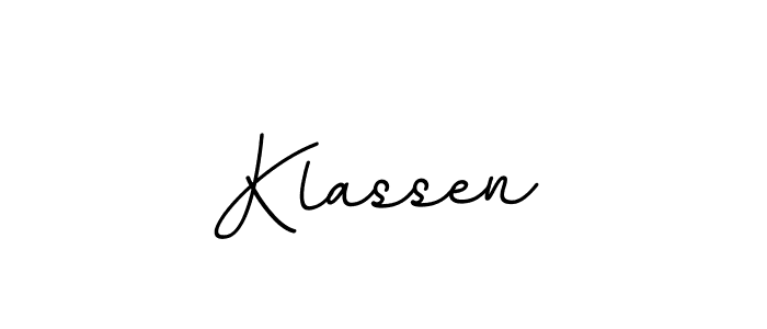 Create a beautiful signature design for name Klassen. With this signature (BallpointsItalic-DORy9) fonts, you can make a handwritten signature for free. Klassen signature style 11 images and pictures png