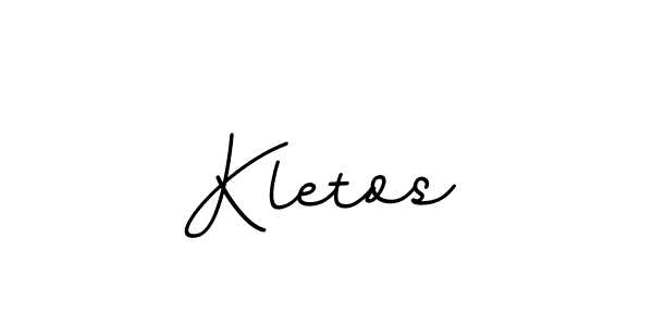 You should practise on your own different ways (BallpointsItalic-DORy9) to write your name (Kletos) in signature. don't let someone else do it for you. Kletos signature style 11 images and pictures png