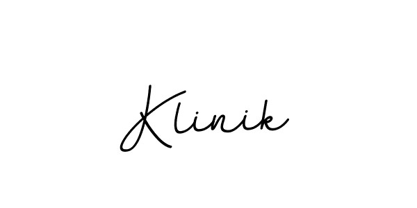 Design your own signature with our free online signature maker. With this signature software, you can create a handwritten (BallpointsItalic-DORy9) signature for name Klinik. Klinik signature style 11 images and pictures png