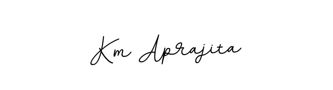 if you are searching for the best signature style for your name Km Aprajita. so please give up your signature search. here we have designed multiple signature styles  using BallpointsItalic-DORy9. Km Aprajita signature style 11 images and pictures png