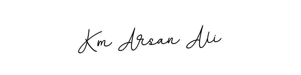Make a beautiful signature design for name Km Arsan Ali. With this signature (BallpointsItalic-DORy9) style, you can create a handwritten signature for free. Km Arsan Ali signature style 11 images and pictures png