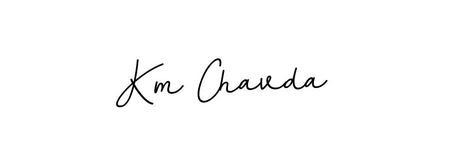 Make a beautiful signature design for name Km Chavda. With this signature (BallpointsItalic-DORy9) style, you can create a handwritten signature for free. Km Chavda signature style 11 images and pictures png