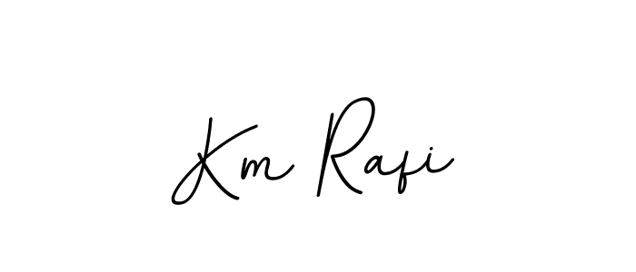Create a beautiful signature design for name Km Rafi. With this signature (BallpointsItalic-DORy9) fonts, you can make a handwritten signature for free. Km Rafi signature style 11 images and pictures png