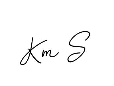 How to make Km S name signature. Use BallpointsItalic-DORy9 style for creating short signs online. This is the latest handwritten sign. Km S signature style 11 images and pictures png