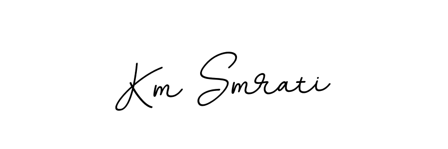 Use a signature maker to create a handwritten signature online. With this signature software, you can design (BallpointsItalic-DORy9) your own signature for name Km Smrati. Km Smrati signature style 11 images and pictures png
