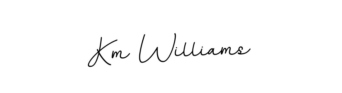 You should practise on your own different ways (BallpointsItalic-DORy9) to write your name (Km Williams) in signature. don't let someone else do it for you. Km Williams signature style 11 images and pictures png