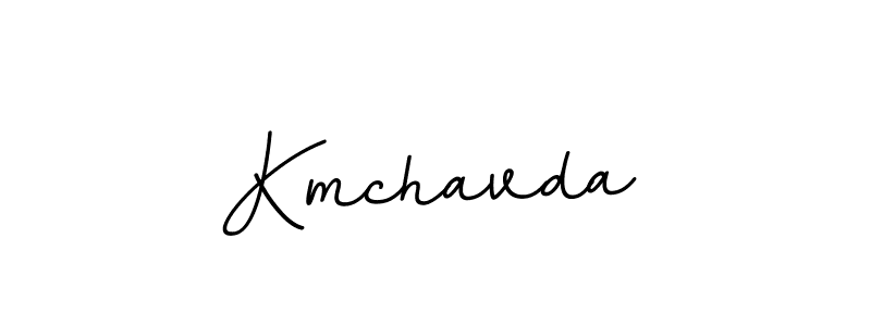 How to make Kmchavda name signature. Use BallpointsItalic-DORy9 style for creating short signs online. This is the latest handwritten sign. Kmchavda signature style 11 images and pictures png