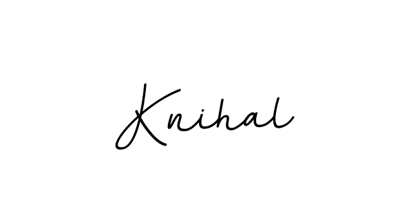 Design your own signature with our free online signature maker. With this signature software, you can create a handwritten (BallpointsItalic-DORy9) signature for name Knihal. Knihal signature style 11 images and pictures png