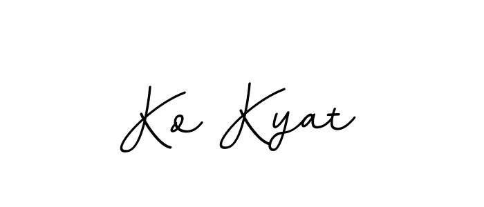 Design your own signature with our free online signature maker. With this signature software, you can create a handwritten (BallpointsItalic-DORy9) signature for name Ko Kyat. Ko Kyat signature style 11 images and pictures png