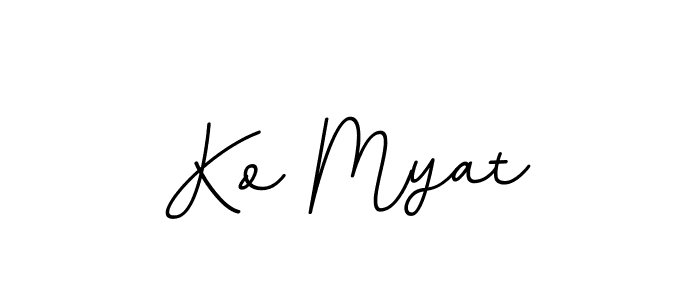 Create a beautiful signature design for name Ko Myat. With this signature (BallpointsItalic-DORy9) fonts, you can make a handwritten signature for free. Ko Myat signature style 11 images and pictures png