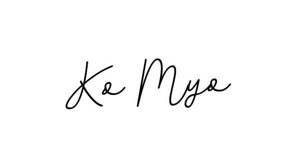 Design your own signature with our free online signature maker. With this signature software, you can create a handwritten (BallpointsItalic-DORy9) signature for name Ko Myo. Ko Myo signature style 11 images and pictures png