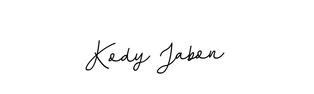 Use a signature maker to create a handwritten signature online. With this signature software, you can design (BallpointsItalic-DORy9) your own signature for name Kody Jabon. Kody Jabon signature style 11 images and pictures png