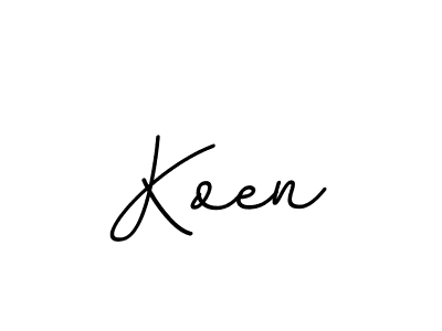 Make a beautiful signature design for name Koen. With this signature (BallpointsItalic-DORy9) style, you can create a handwritten signature for free. Koen signature style 11 images and pictures png
