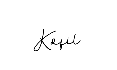 Use a signature maker to create a handwritten signature online. With this signature software, you can design (BallpointsItalic-DORy9) your own signature for name Kofil. Kofil signature style 11 images and pictures png