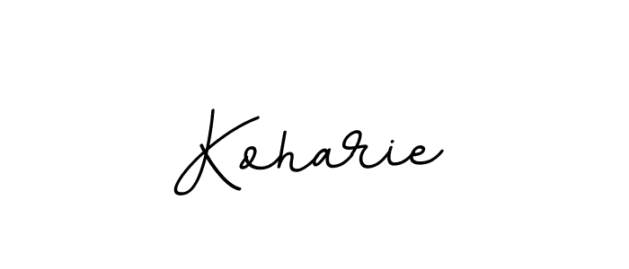Create a beautiful signature design for name Koharie. With this signature (BallpointsItalic-DORy9) fonts, you can make a handwritten signature for free. Koharie signature style 11 images and pictures png