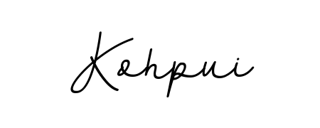 Discover the perfect balance of readability and style for Kohpui with BallpointsItalic-DORy9 font. Create your dream signature today. Kohpui signature style 11 images and pictures png