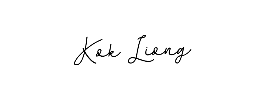 The best way (BallpointsItalic-DORy9) to make a short signature is to pick only two or three words in your name. The name Kok Liong include a total of six letters. For converting this name. Kok Liong signature style 11 images and pictures png