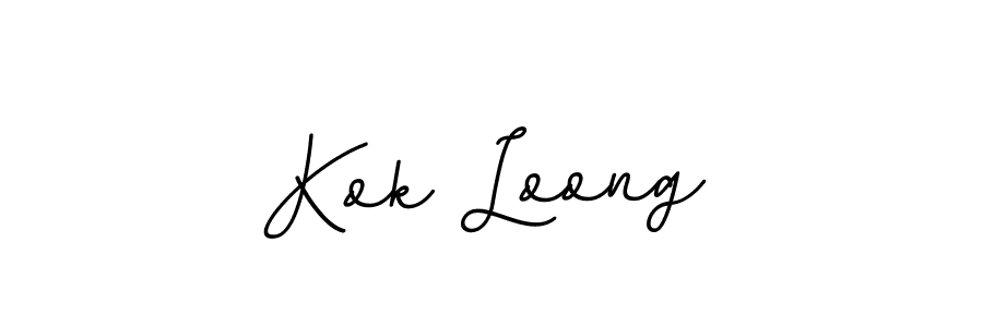 How to make Kok Loong name signature. Use BallpointsItalic-DORy9 style for creating short signs online. This is the latest handwritten sign. Kok Loong signature style 11 images and pictures png