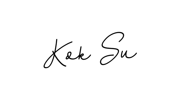 Kok Su stylish signature style. Best Handwritten Sign (BallpointsItalic-DORy9) for my name. Handwritten Signature Collection Ideas for my name Kok Su. Kok Su signature style 11 images and pictures png
