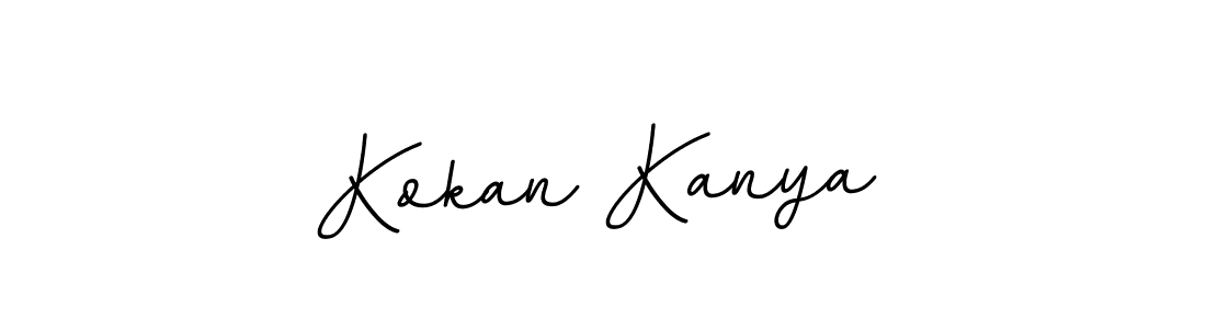 Use a signature maker to create a handwritten signature online. With this signature software, you can design (BallpointsItalic-DORy9) your own signature for name Kokan Kanya. Kokan Kanya signature style 11 images and pictures png