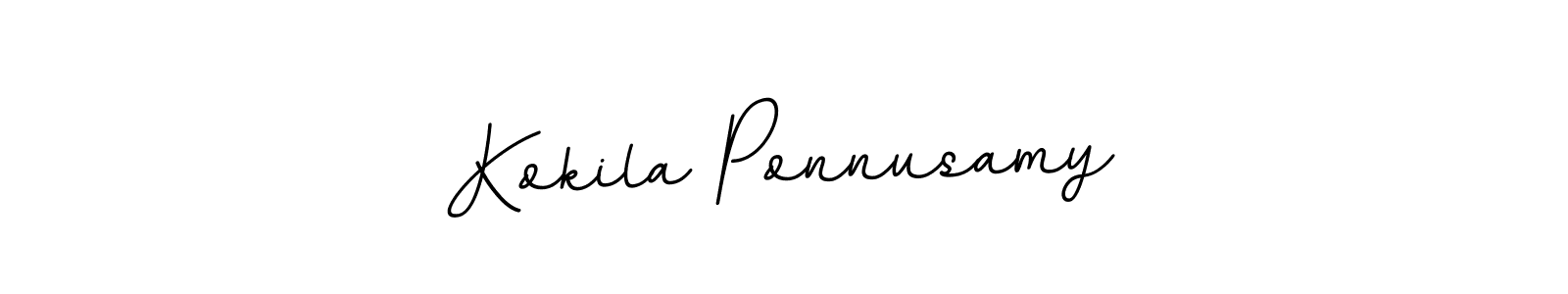 The best way (BallpointsItalic-DORy9) to make a short signature is to pick only two or three words in your name. The name Kokila Ponnusamy include a total of six letters. For converting this name. Kokila Ponnusamy signature style 11 images and pictures png