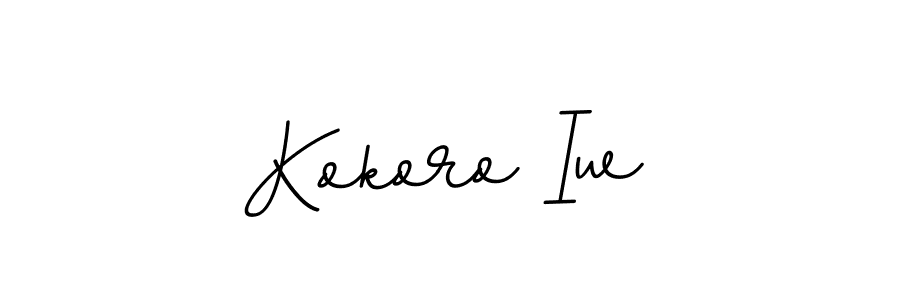 Design your own signature with our free online signature maker. With this signature software, you can create a handwritten (BallpointsItalic-DORy9) signature for name Kokoro Iw. Kokoro Iw signature style 11 images and pictures png