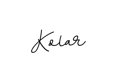 Use a signature maker to create a handwritten signature online. With this signature software, you can design (BallpointsItalic-DORy9) your own signature for name Kolar. Kolar signature style 11 images and pictures png
