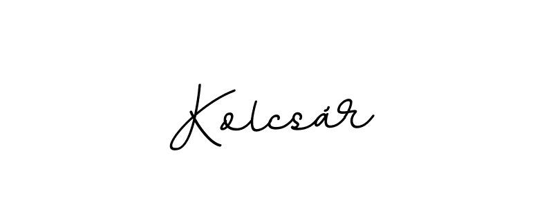 Design your own signature with our free online signature maker. With this signature software, you can create a handwritten (BallpointsItalic-DORy9) signature for name Kolcsár. Kolcsár signature style 11 images and pictures png