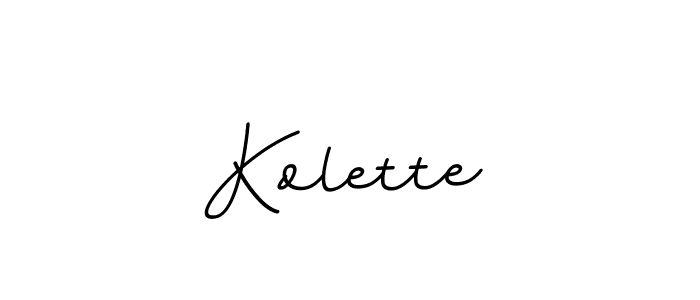 Use a signature maker to create a handwritten signature online. With this signature software, you can design (BallpointsItalic-DORy9) your own signature for name Kolette. Kolette signature style 11 images and pictures png