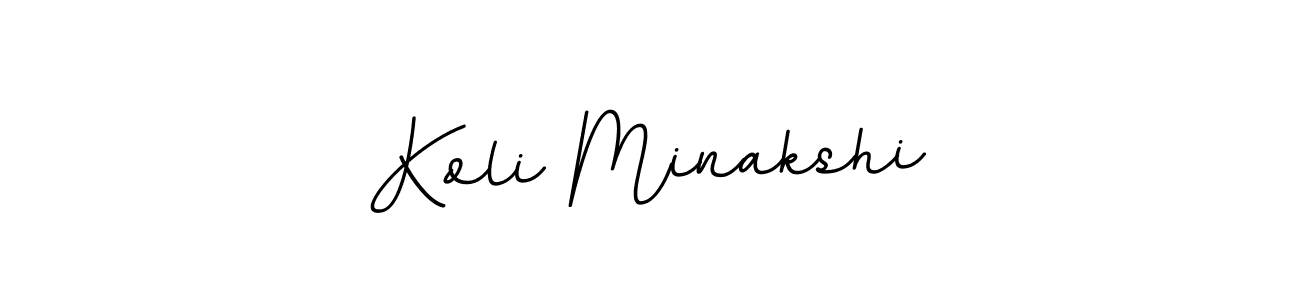 Use a signature maker to create a handwritten signature online. With this signature software, you can design (BallpointsItalic-DORy9) your own signature for name Koli Minakshi. Koli Minakshi signature style 11 images and pictures png