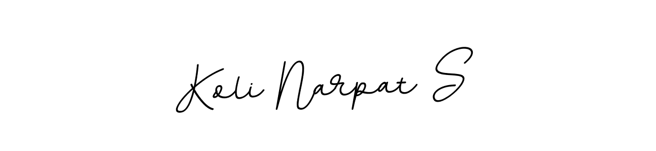 Create a beautiful signature design for name Koli Narpat S. With this signature (BallpointsItalic-DORy9) fonts, you can make a handwritten signature for free. Koli Narpat S signature style 11 images and pictures png