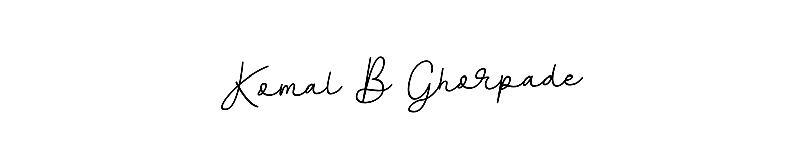 It looks lik you need a new signature style for name Komal B Ghorpade. Design unique handwritten (BallpointsItalic-DORy9) signature with our free signature maker in just a few clicks. Komal B Ghorpade signature style 11 images and pictures png