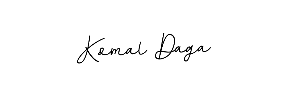 Make a beautiful signature design for name Komal Daga. With this signature (BallpointsItalic-DORy9) style, you can create a handwritten signature for free. Komal Daga signature style 11 images and pictures png