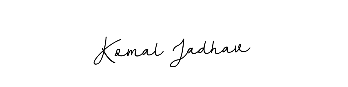 Create a beautiful signature design for name Komal Jadhav. With this signature (BallpointsItalic-DORy9) fonts, you can make a handwritten signature for free. Komal Jadhav signature style 11 images and pictures png