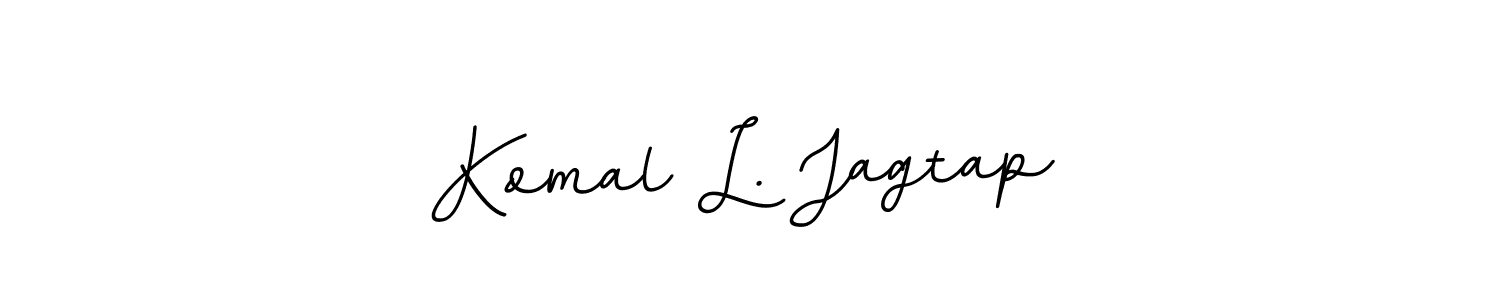 Make a beautiful signature design for name Komal L. Jagtap. With this signature (BallpointsItalic-DORy9) style, you can create a handwritten signature for free. Komal L. Jagtap signature style 11 images and pictures png