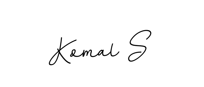 Create a beautiful signature design for name Komal S. With this signature (BallpointsItalic-DORy9) fonts, you can make a handwritten signature for free. Komal S signature style 11 images and pictures png