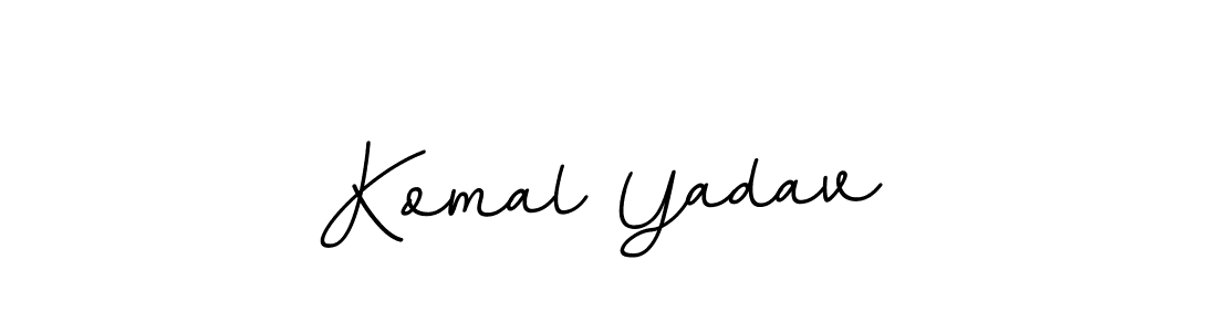 Design your own signature with our free online signature maker. With this signature software, you can create a handwritten (BallpointsItalic-DORy9) signature for name Komal Yadav. Komal Yadav signature style 11 images and pictures png