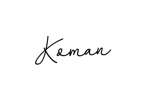 Koman stylish signature style. Best Handwritten Sign (BallpointsItalic-DORy9) for my name. Handwritten Signature Collection Ideas for my name Koman. Koman signature style 11 images and pictures png