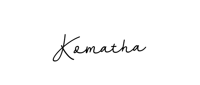 Make a beautiful signature design for name Komatha. With this signature (BallpointsItalic-DORy9) style, you can create a handwritten signature for free. Komatha signature style 11 images and pictures png