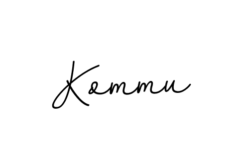 Kommu stylish signature style. Best Handwritten Sign (BallpointsItalic-DORy9) for my name. Handwritten Signature Collection Ideas for my name Kommu. Kommu signature style 11 images and pictures png