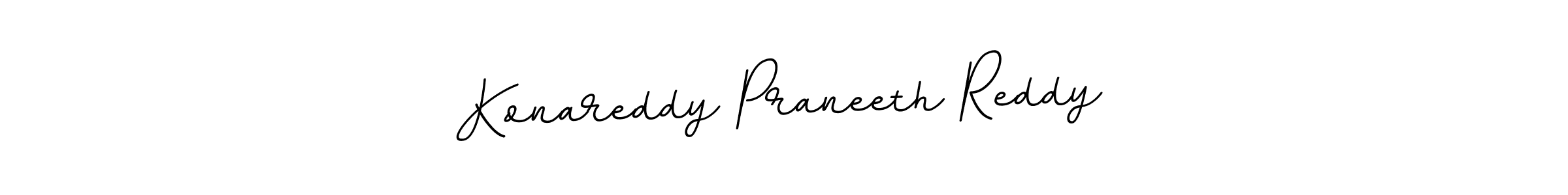 The best way (BallpointsItalic-DORy9) to make a short signature is to pick only two or three words in your name. The name Konareddy Praneeth Reddy include a total of six letters. For converting this name. Konareddy Praneeth Reddy signature style 11 images and pictures png