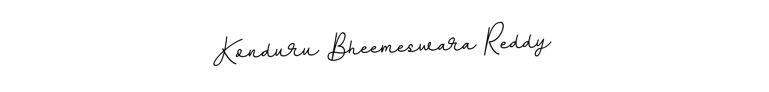 The best way (BallpointsItalic-DORy9) to make a short signature is to pick only two or three words in your name. The name Konduru Bheemeswara Reddy include a total of six letters. For converting this name. Konduru Bheemeswara Reddy signature style 11 images and pictures png