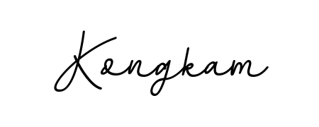 Designed for modern professionals: Kongkam name signature crafted with BallpointsItalic-DORy9 script. Ready for digital PDF workflows. Kongkam signature style 11 images and pictures png